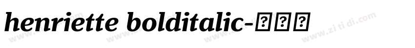 henriette bolditalic字体转换